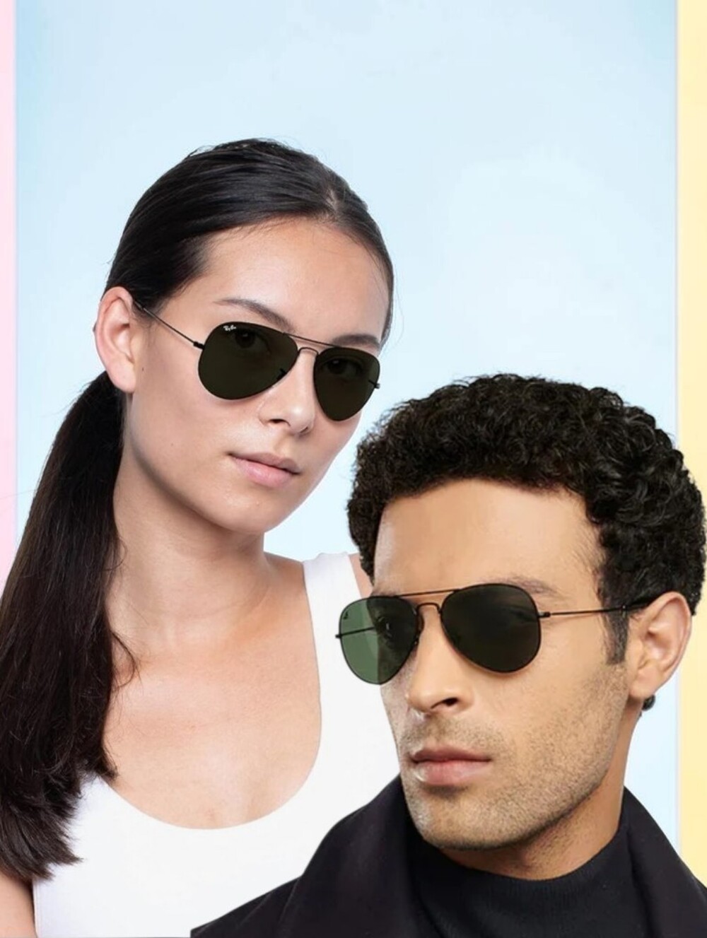 Ray-Ban RB3025 Classic Aviator Green Gunmetal Sunglasses With Accessories Unisex